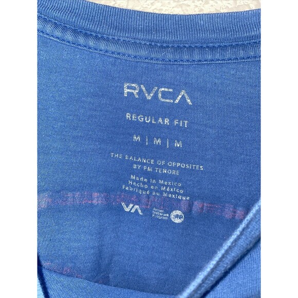Rvca shirt Men Short Sleeve Palm Tree Retro Rad Beach M Regular surf - Picture 6 of 6